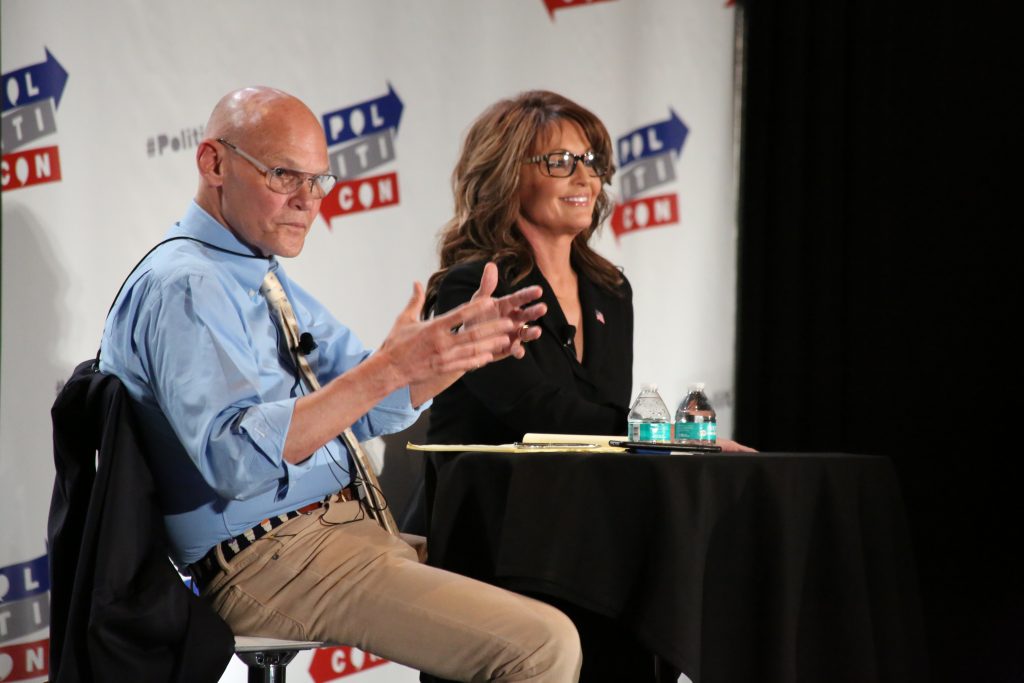 Sarah Palin and James Carville